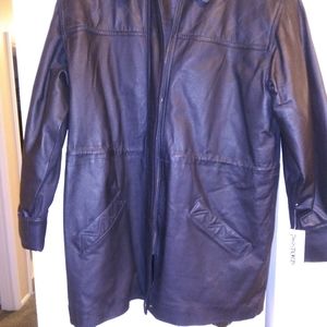 Women's leather coat
